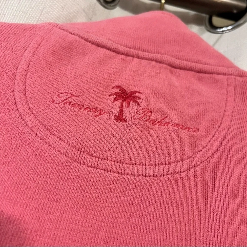 TOMMY Bahama Quarter Zip Pullover in Pink, Size Small - Picture 5 of 9